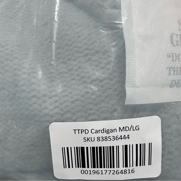 NWT Taylor Swift TTPD Gray Cardigan M/L - Picture 5 of 5